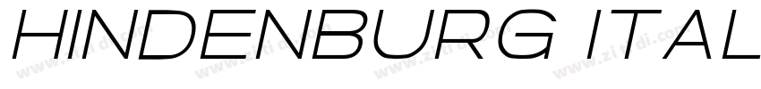 HINDENBURG ITALIC字体转换